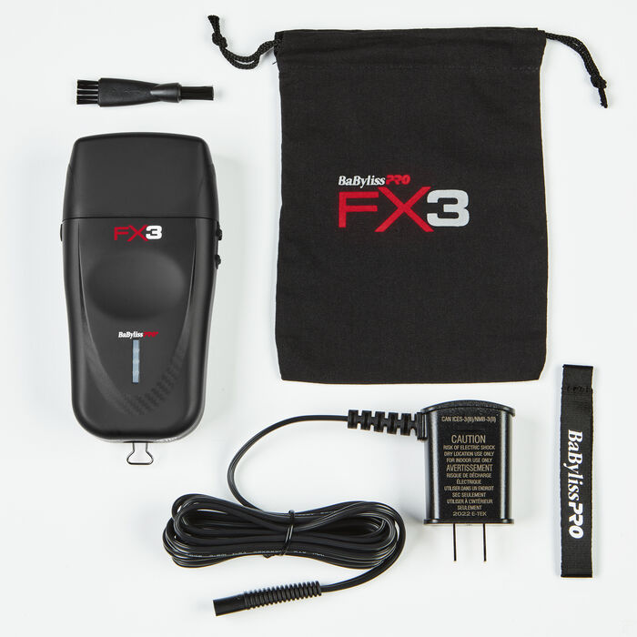 BaBylissPRO FX3 Professional High Speed Foil Black Cordless Shaver FXX3SB
