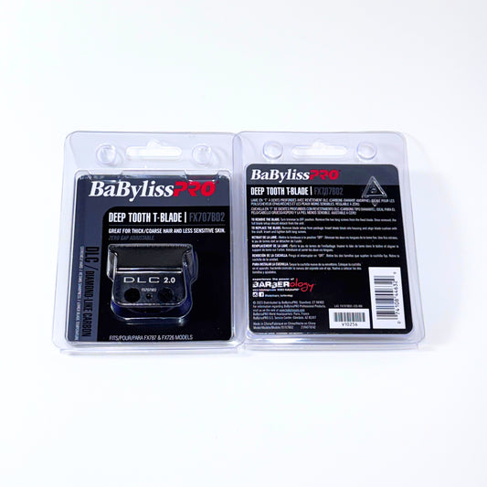 BaBylissPRO Black Deep Tooth Replacement DLC 2.0 T-Blade FX707BD2 front and back
