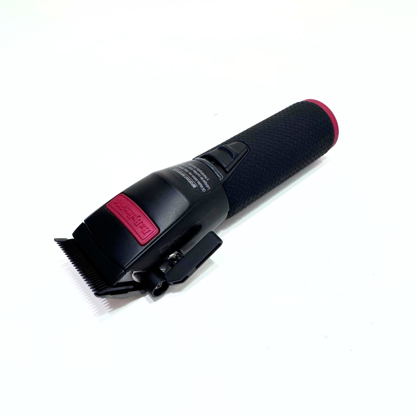 BaBylissPRO Influencer Collection Boost+ Cordless Clipper (Black/Red) FX870RI lying angle