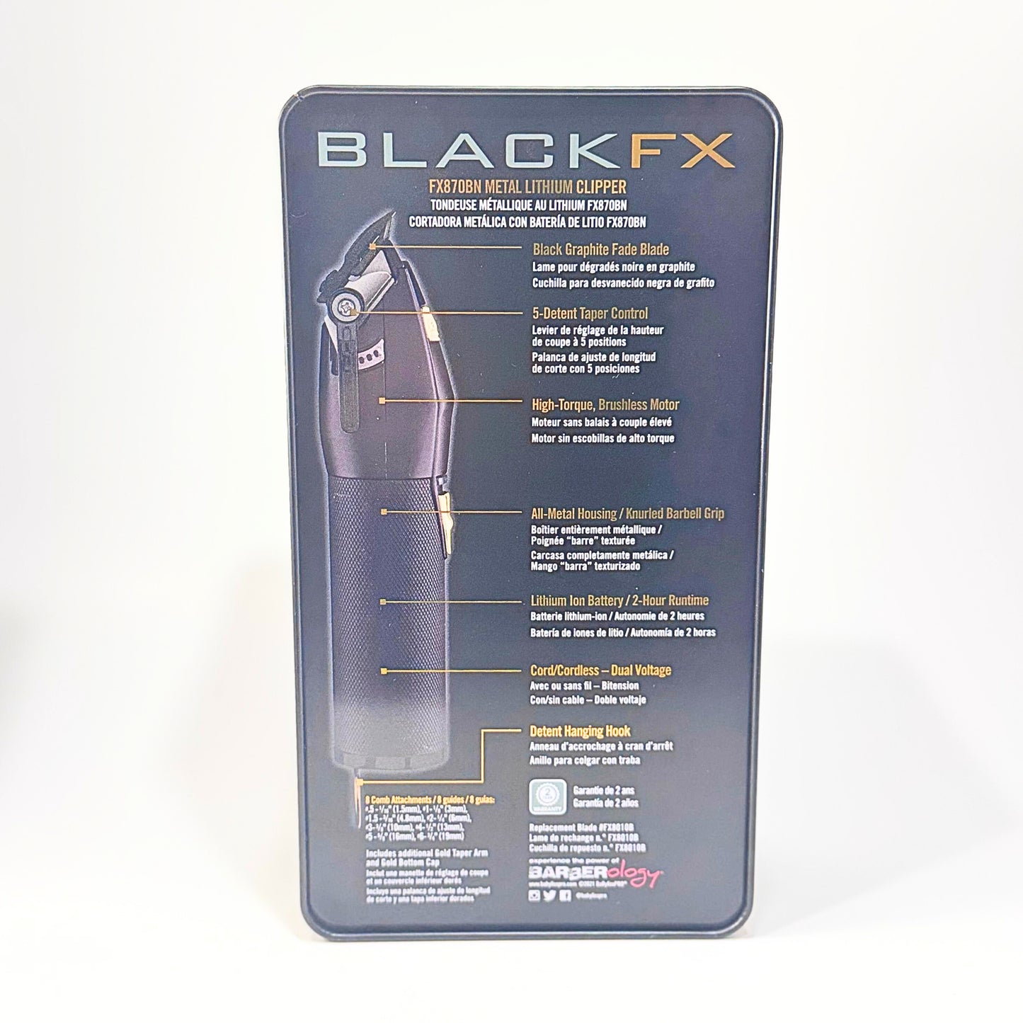 Babylisspro Blackfx Metal Clipper FX870BN box back