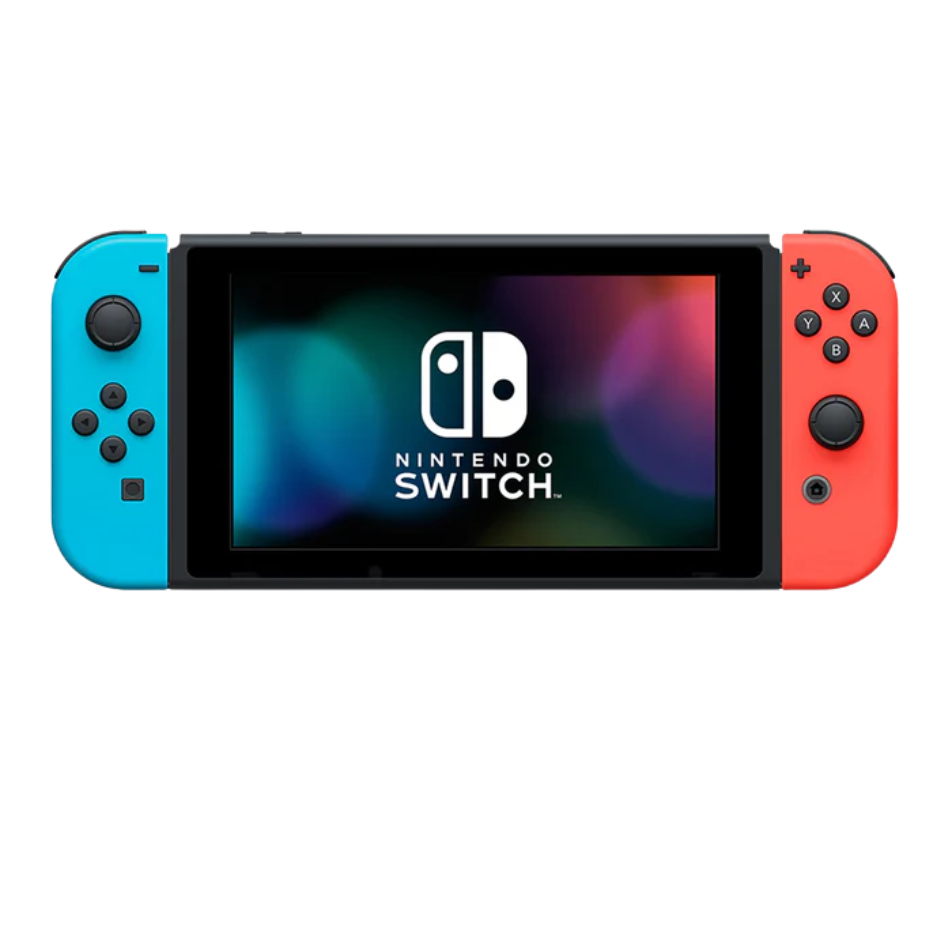 Nintendo Switch with Neon Blue and Neon Red Joy‑Con - Handheld Gaming Console