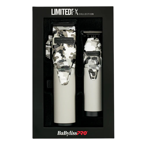 BaBylissPRO LimitedFX Cordless Camo Metal Lithium Clipper & Trimmer Set FXHOLPK2CAM