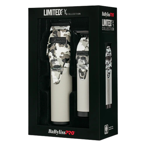 BaBylissPRO LimitedFX Cordless Camo Metal Lithium Clipper & Trimmer Set FXHOLPK2CAM