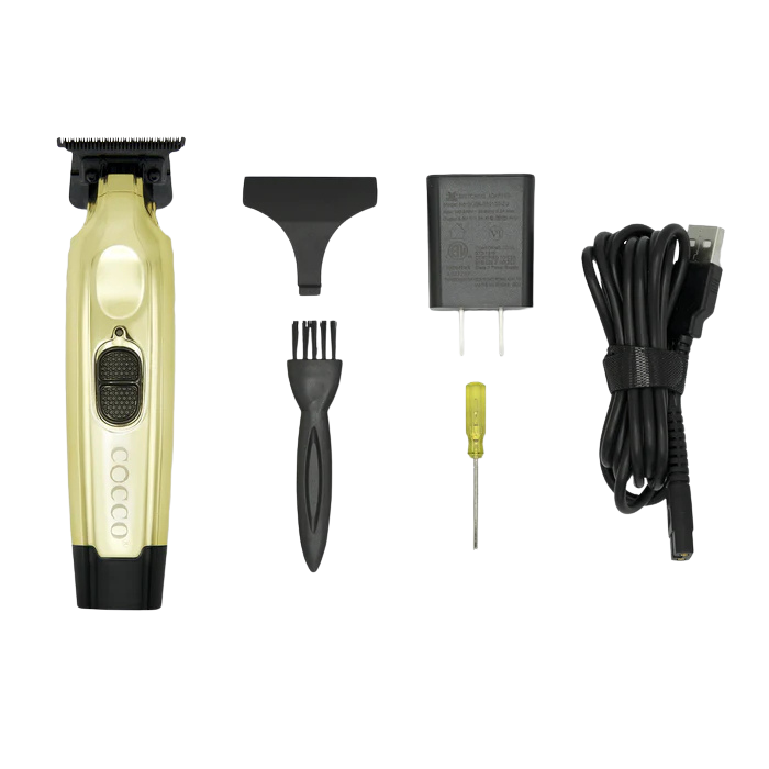 Cocco Veloce Pro CVPT‑GOLD Cordless Trimmer – Gold with accessories