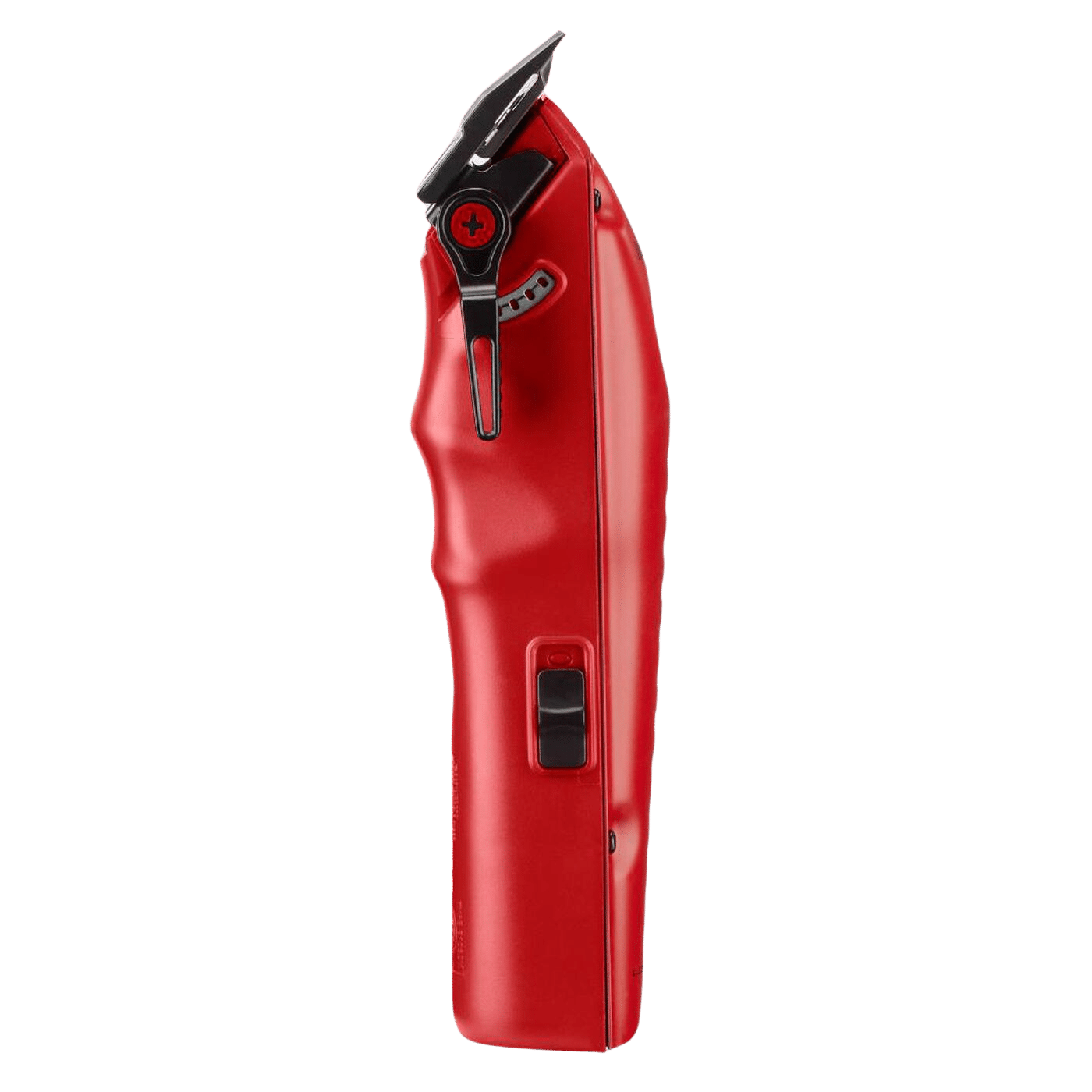BaBylissPRO FXONE LO-PROFX Matte Red w/ Interchangeable Battery Clipper & Trimmer Combo FX829MR+FX729MR Clipper side view