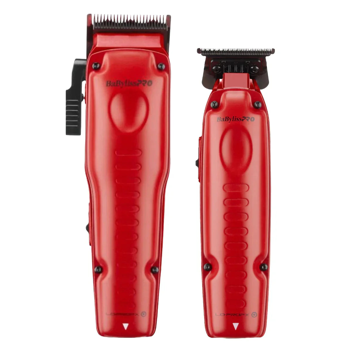 BaBylissPRO FXONE LO-PROFX Matte Red w/ Interchangeable Battery Clipper & Trimmer Combo FX829MR+FX729MR Clipper and Trimmer