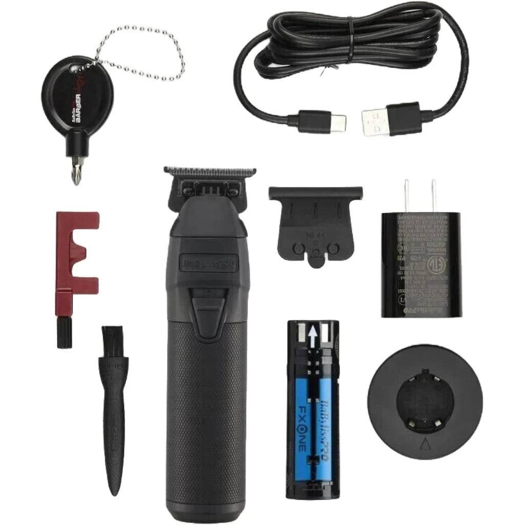 BaBylissPRO Fxone Black FX Bundle Set, Clipper Trimmer & Shaver FX899MB+FX799MB+FX79FSMB Trimmer with accessories