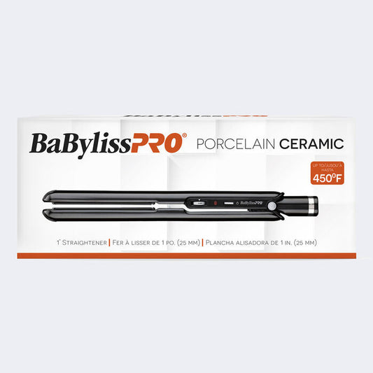 BaBylissPRO 1‑Inch Porcelain Ceramic Straightener – BP9557UC