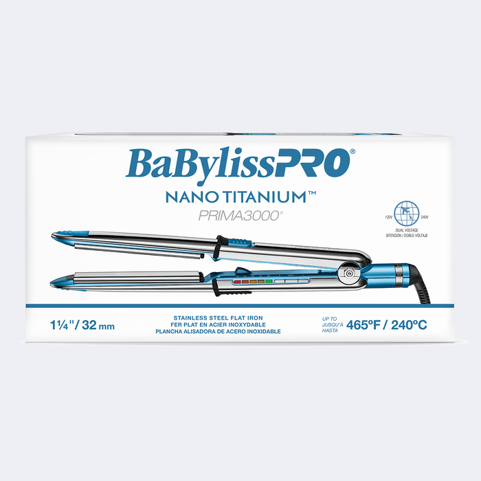 BaBylissPRO BNT3000TUC Prima3000 Nano Titanium Ionic Straightening Iron