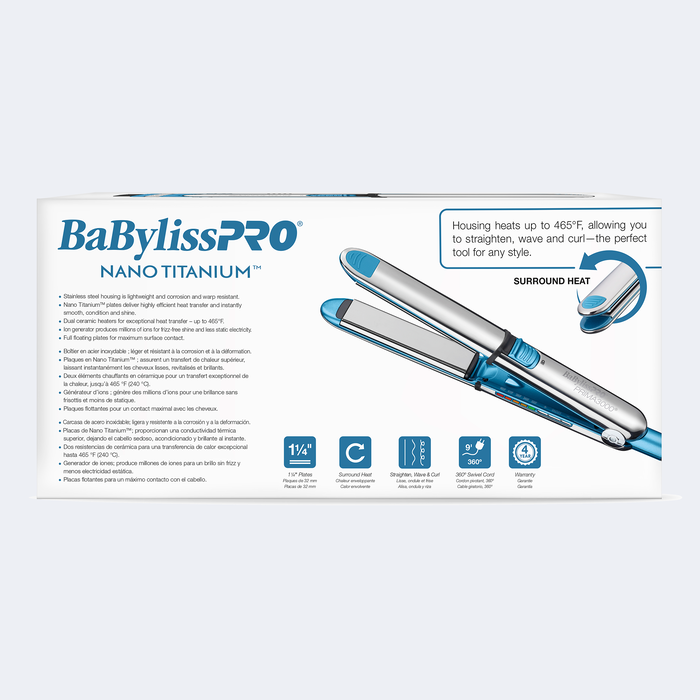 BaBylissPRO BNT3000TUC Prima3000 Nano Titanium Ionic Straightening Iron