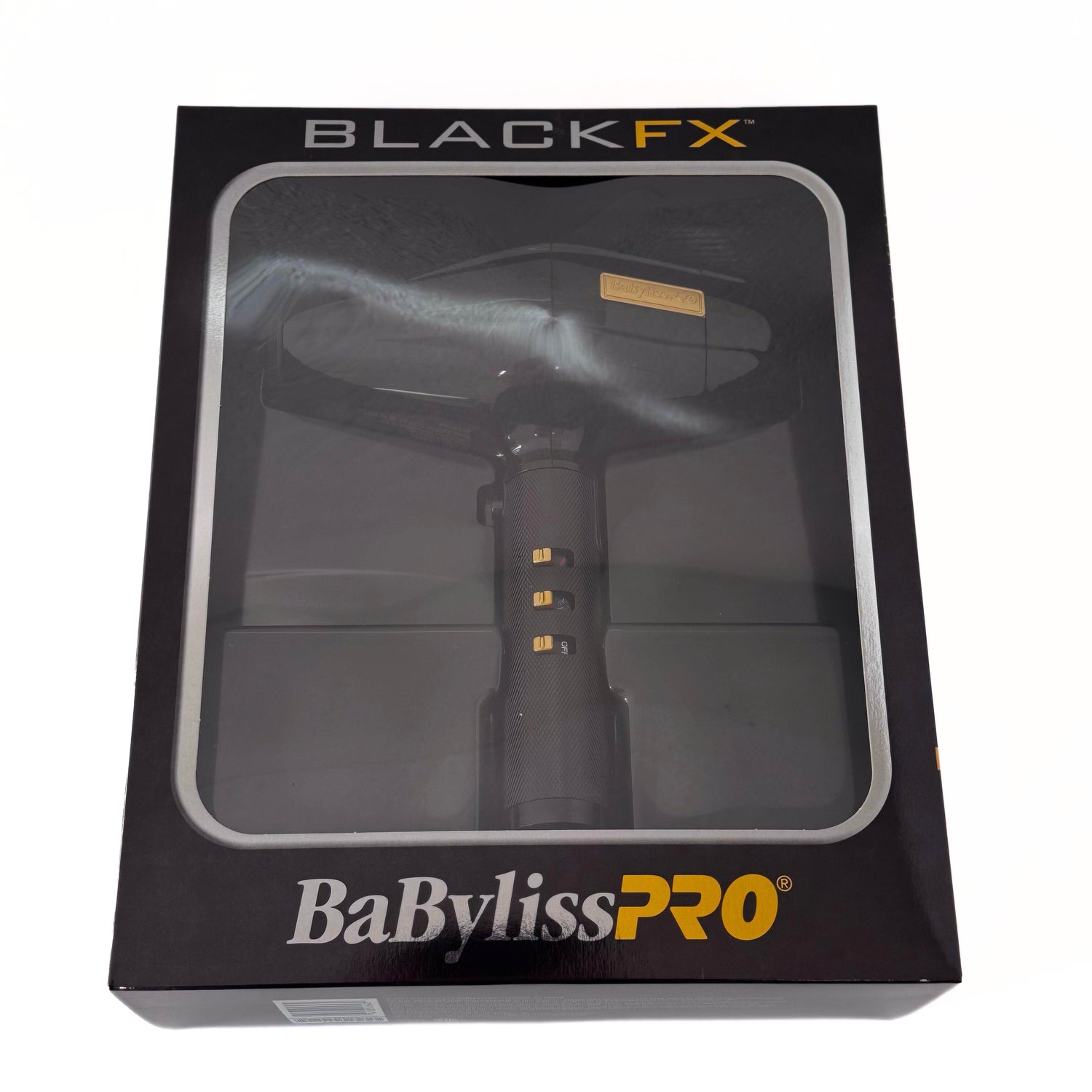 BaBylissPRO BlackFX Hair Dryer Influencer Edition FXBDB1 Lightweight Blow Dryer front of box