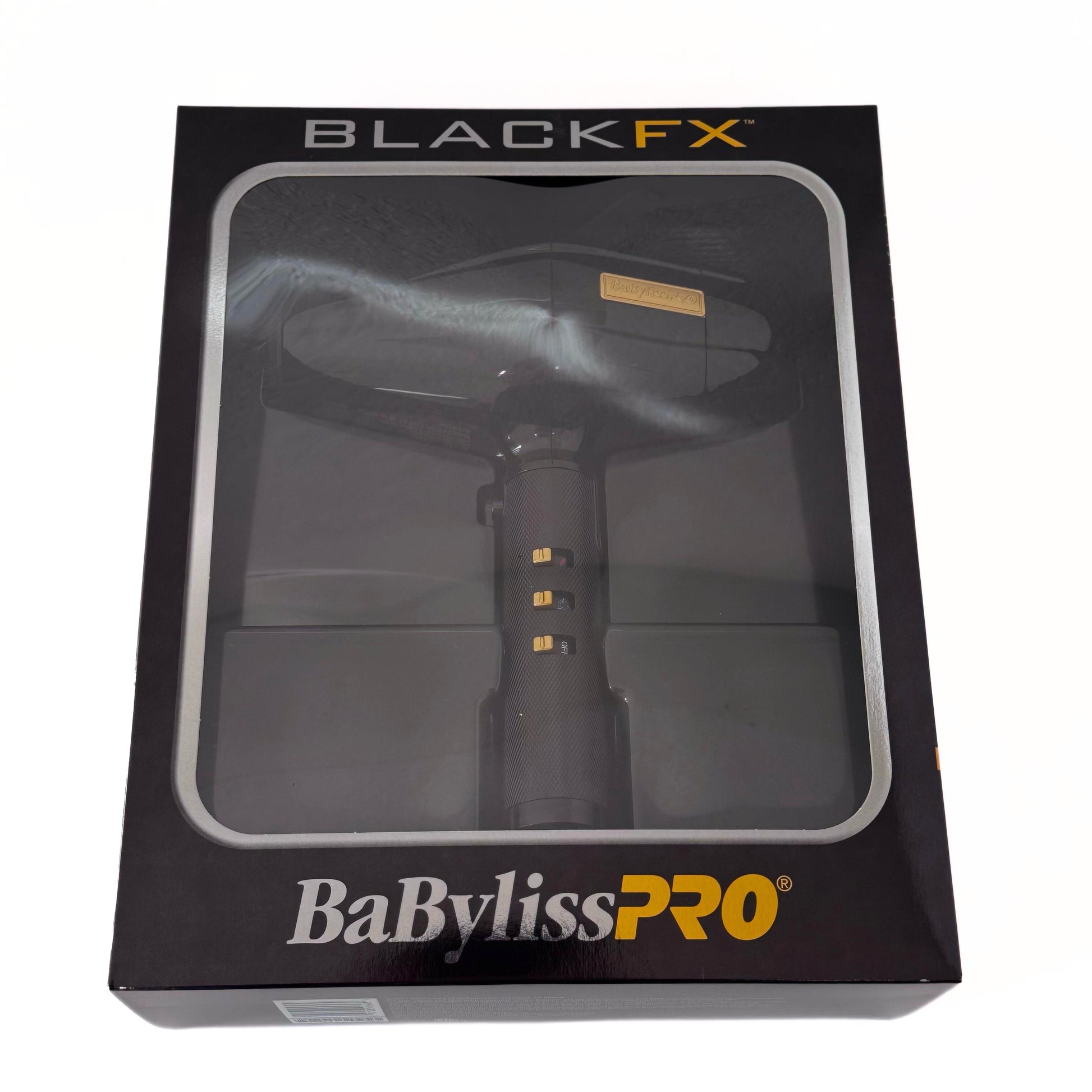 BaBylissPRO BlackFX Hair Dryer Influencer Edition FXBDB1 Lightweight Blow Dryer front of box