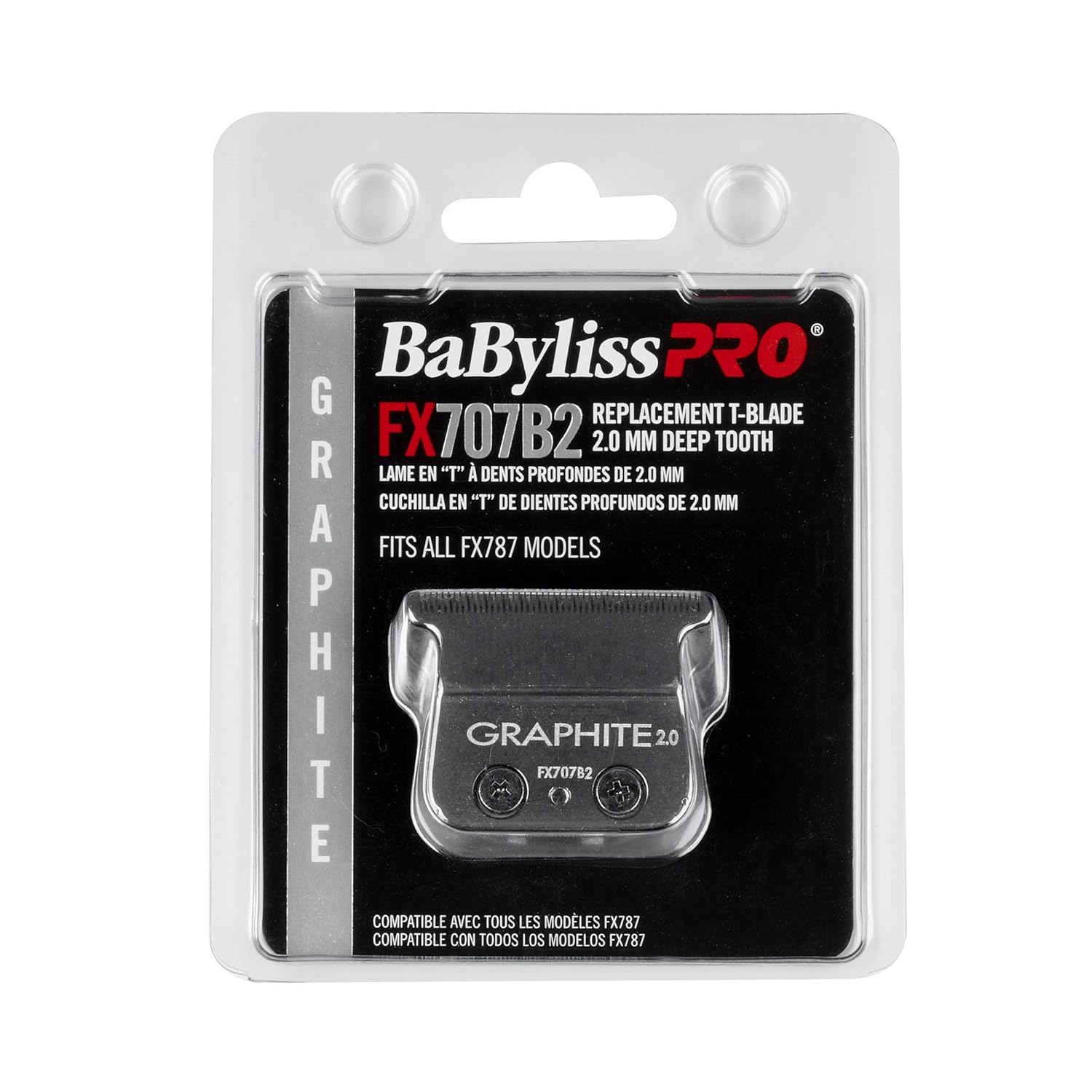 BaBylissPRO FX707B2 Deep-Tooth Graphite T-Blade – Compatible with FX787 Trimmers