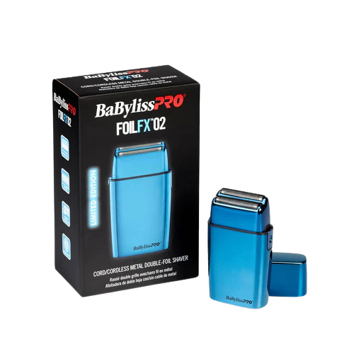 BaBylissPRO FOILFX02 Corded/Cordless Double-Foil Metal Shaver – Blue FXFS2BL
