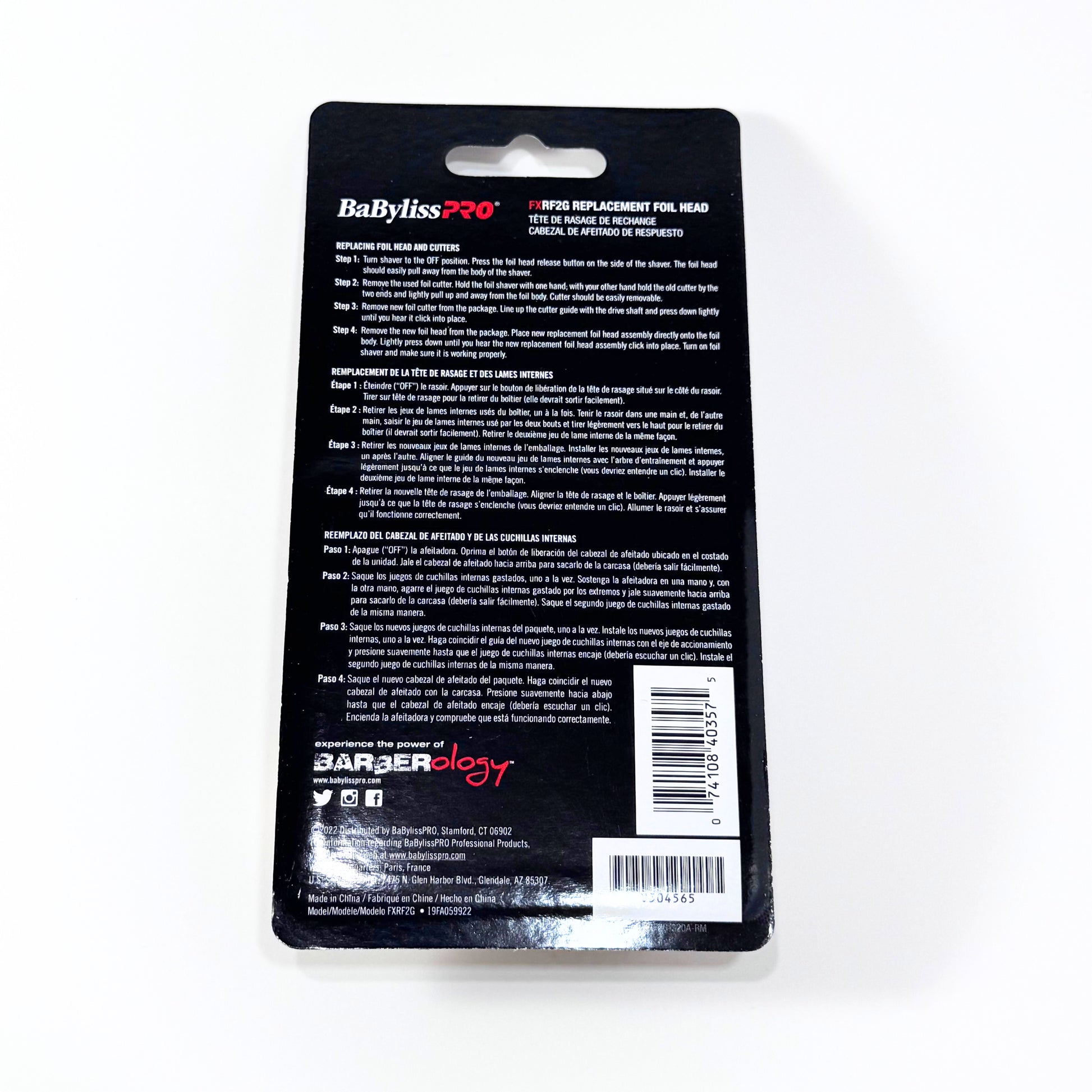 BaBylissPRO FOILFX02 Replacement Foil and Cutter FXRF2G back – Compatible with FOILFX02 Shaver