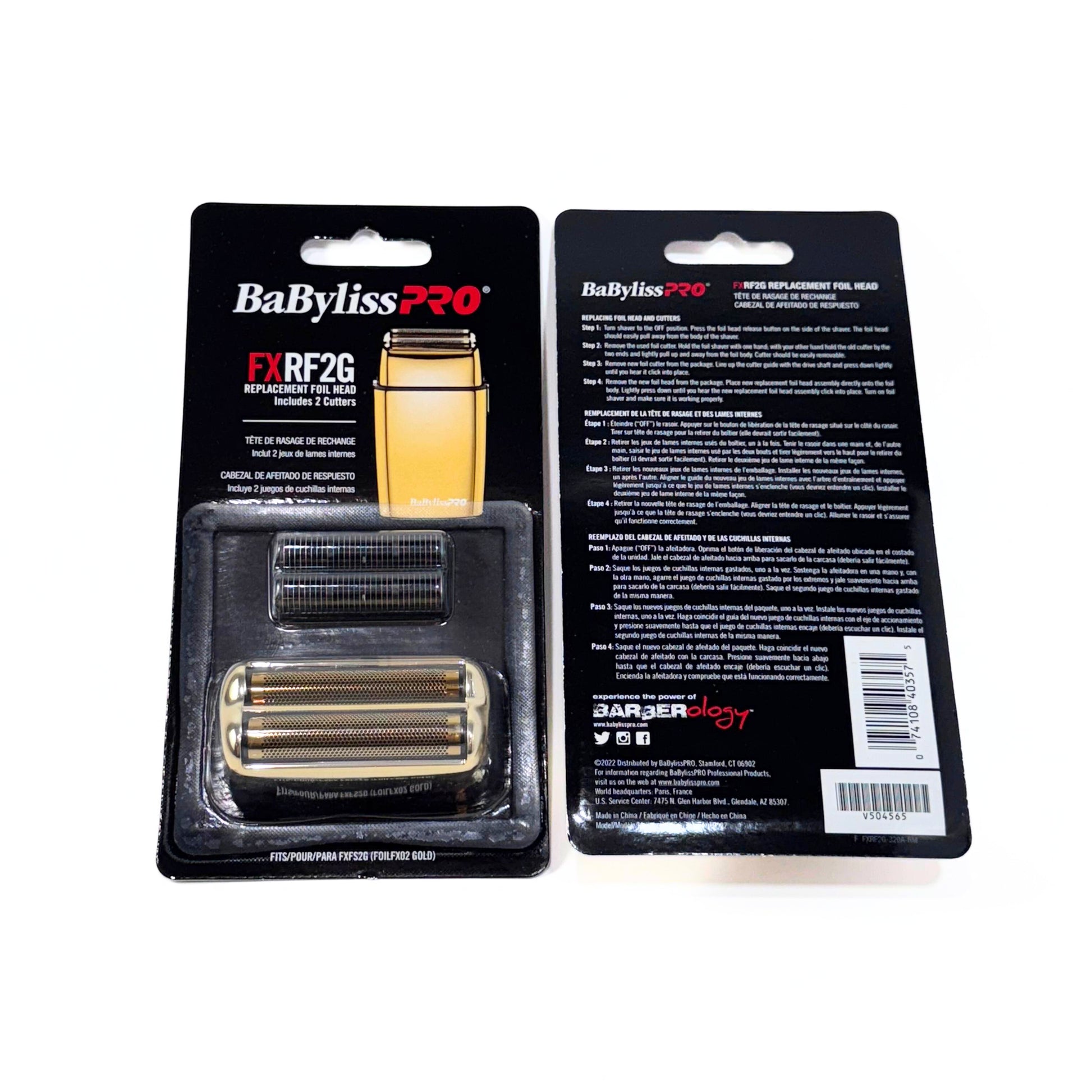 BaBylissPRO FOILFX02 Replacement Foil and Cutter FXRF2G back and front – Compatible with FOILFX02 Shaver