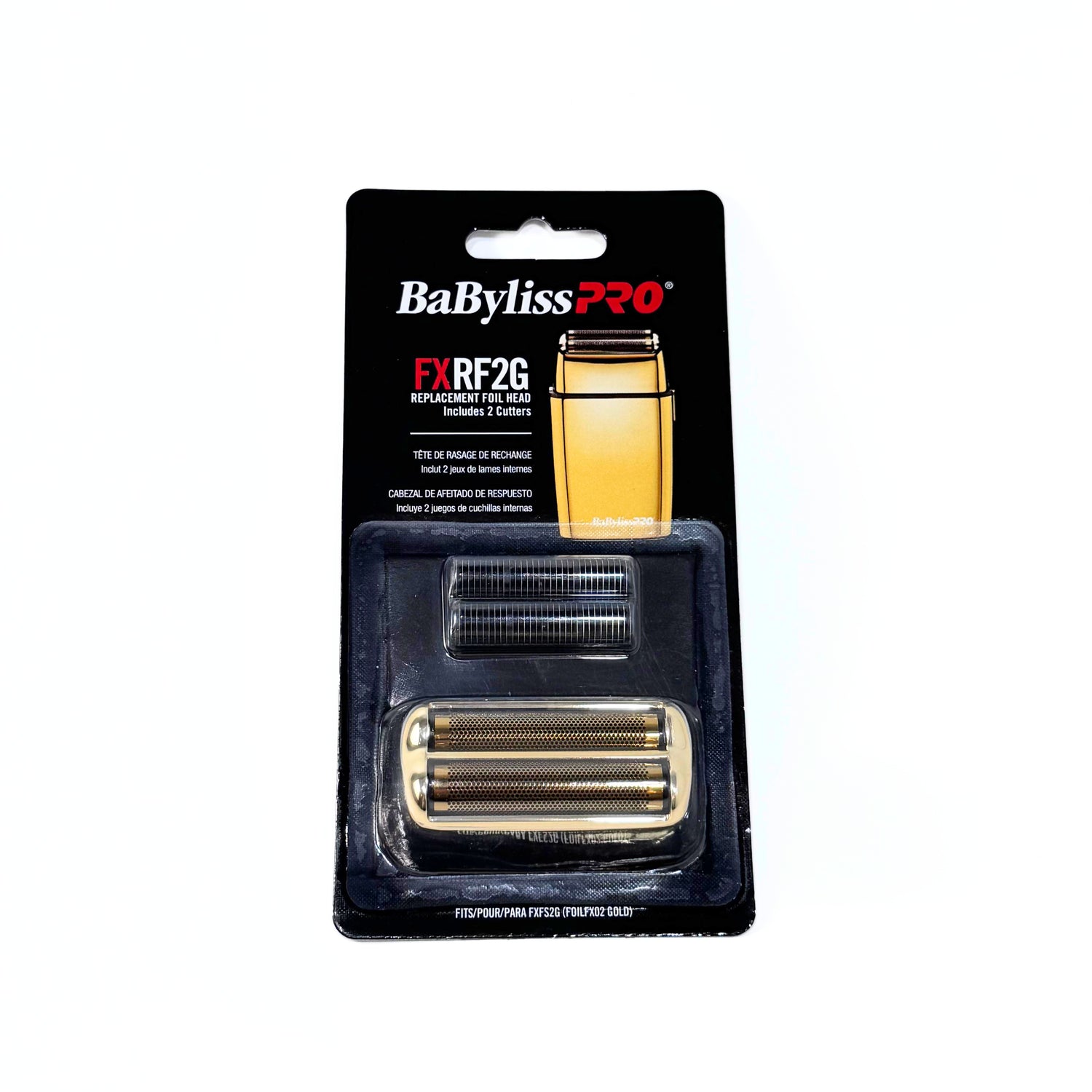 BaBylissPRO FOILFX02 Replacement Foil and Cutter FXRF2G front  – Compatible with FOILFX02 Shaver