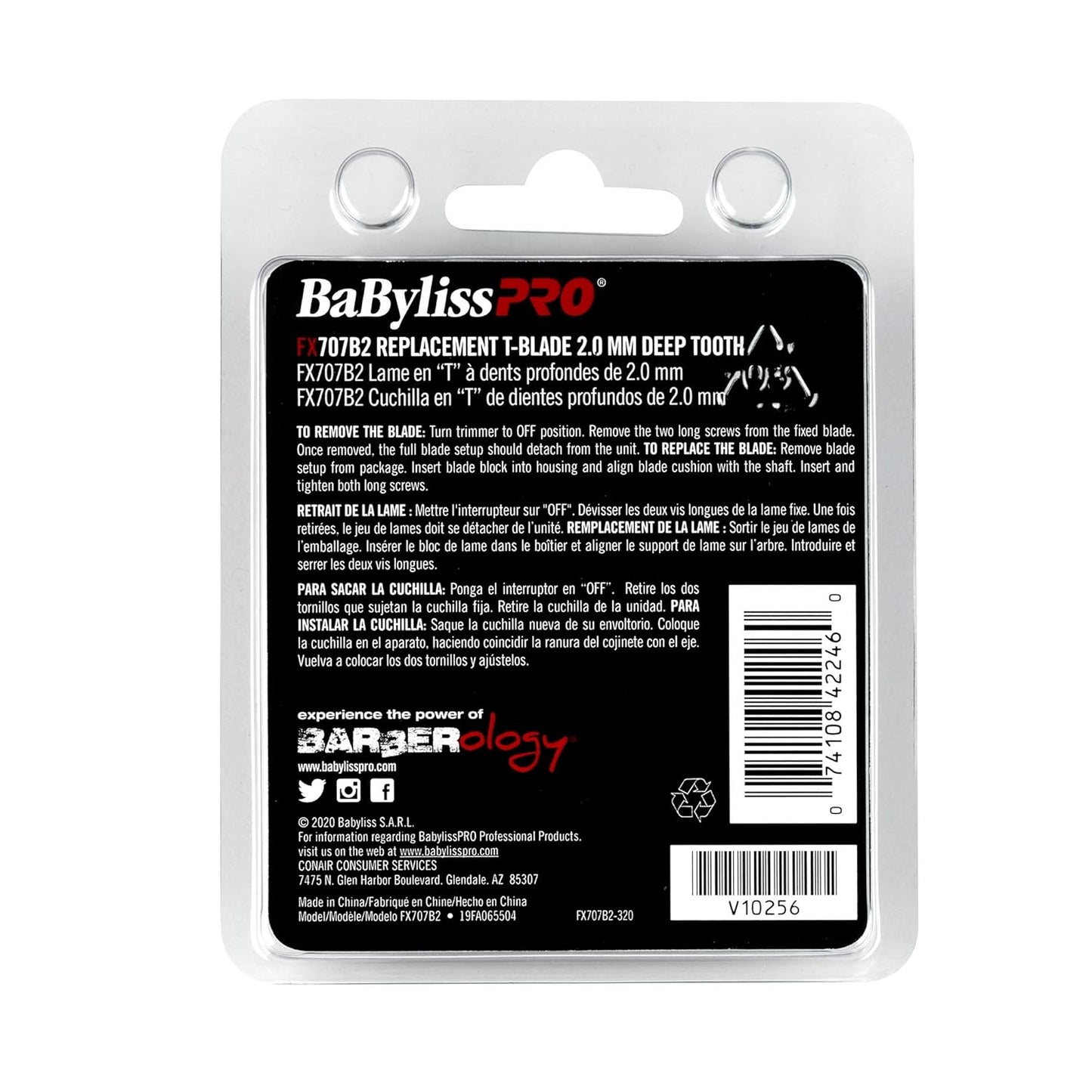 BaBylissPRO FX707B2 Deep-Tooth Graphite T-Blade – Compatible with FX787 Trimmers