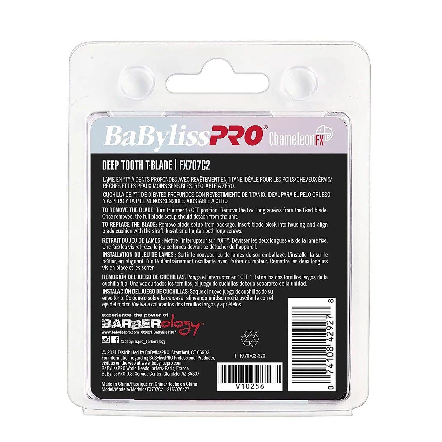 BaBylissPRO FX707C2 ChameleonFX Deep-Tooth T-Blade