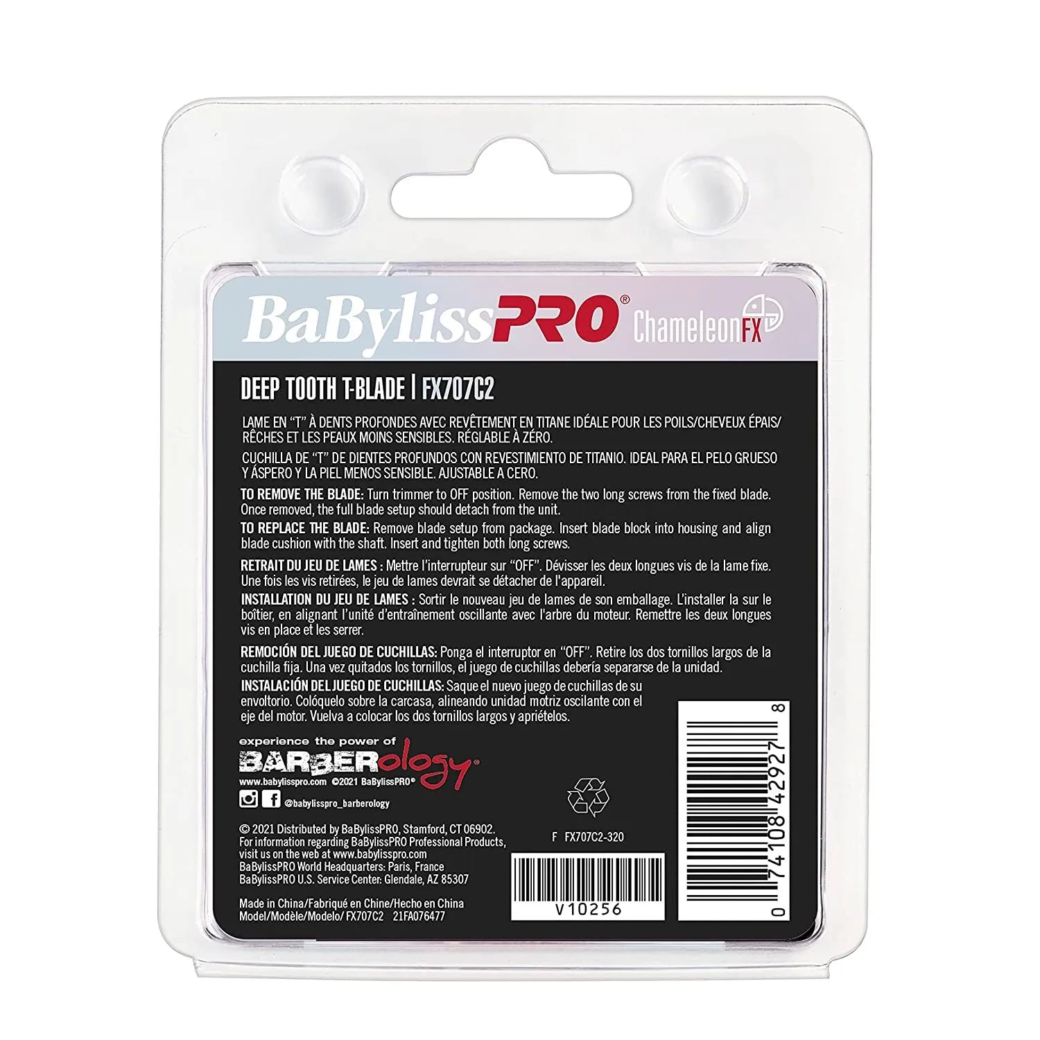 BaBylissPRO FX707C2 ChameleonFX Deep-Tooth T-Blade