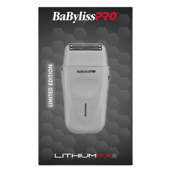 BaBylissPRO LithiumFX+ Limited Edition Double Foil Shaver – Grey FXFS573GY Front Box