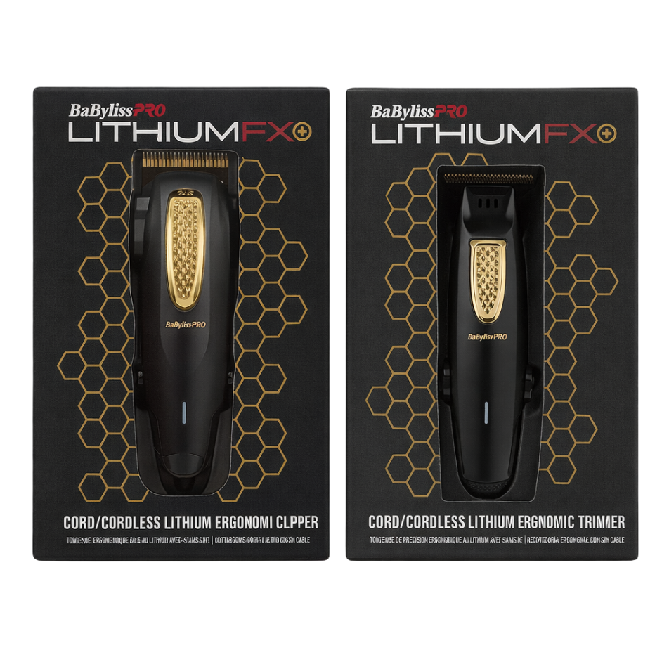BaBylissPRO LithiumFX+ Professional Clipper & Trimmer Combo FX673N + FX773N