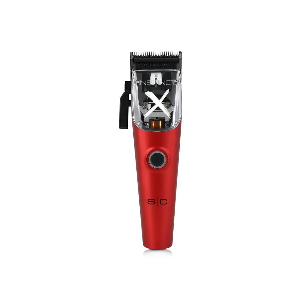 StyleCraft Instinct-X Cordless Clipper and Saber Trimmer Combo SC608M+SC403B Red