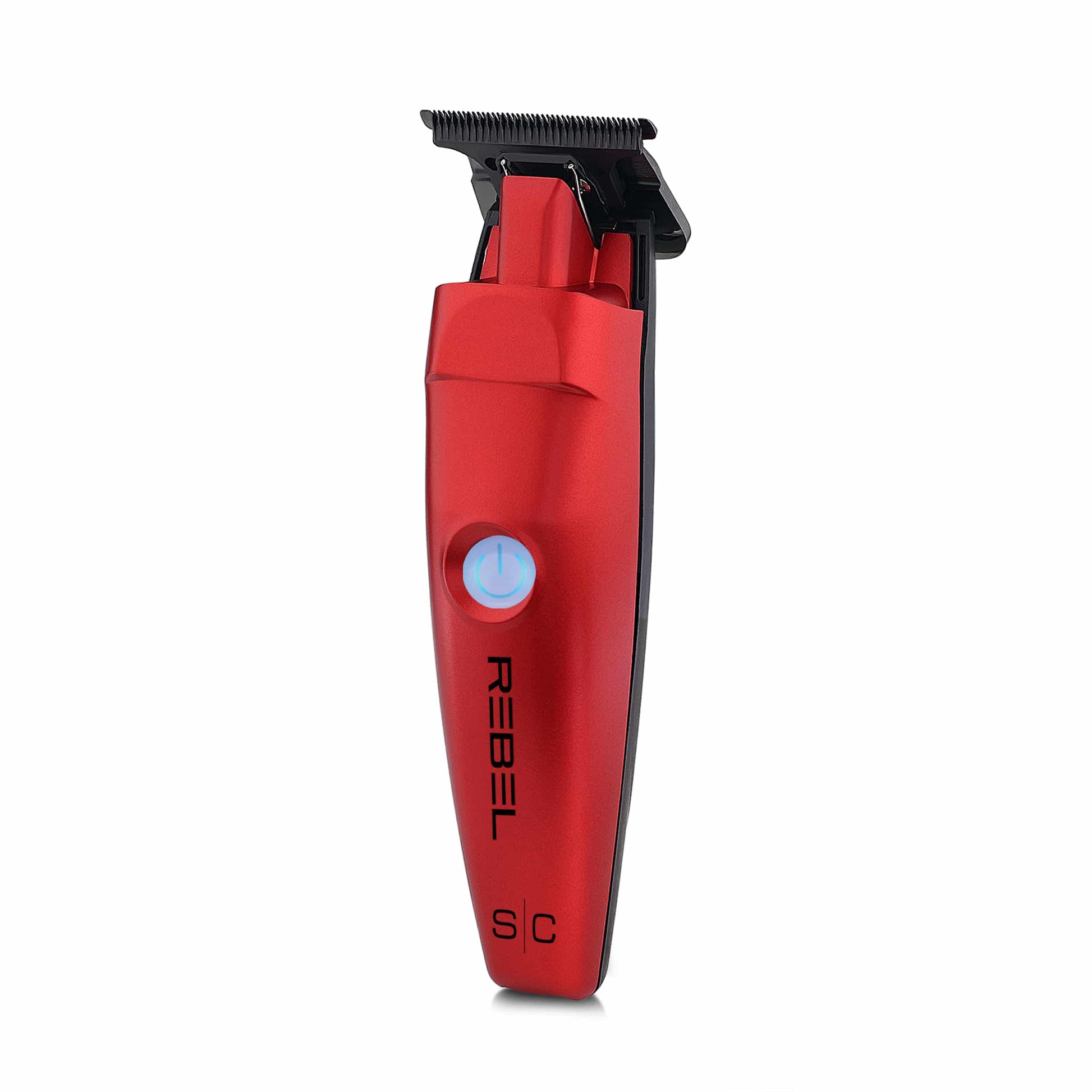 StyleCraft Rebel Clipper & Trimmer Combo (RED) SC203R Trimmer Tilted Left