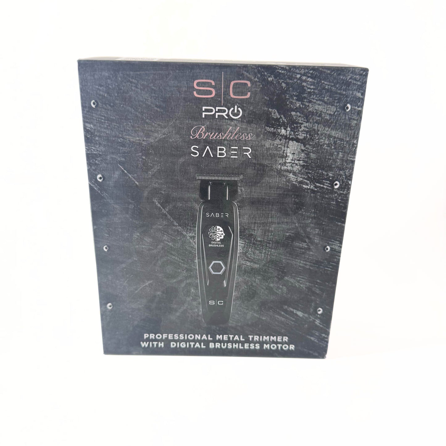 StyleCraft Black Saber Cordless Digital BrushlessTrimmer SC403B front of box
