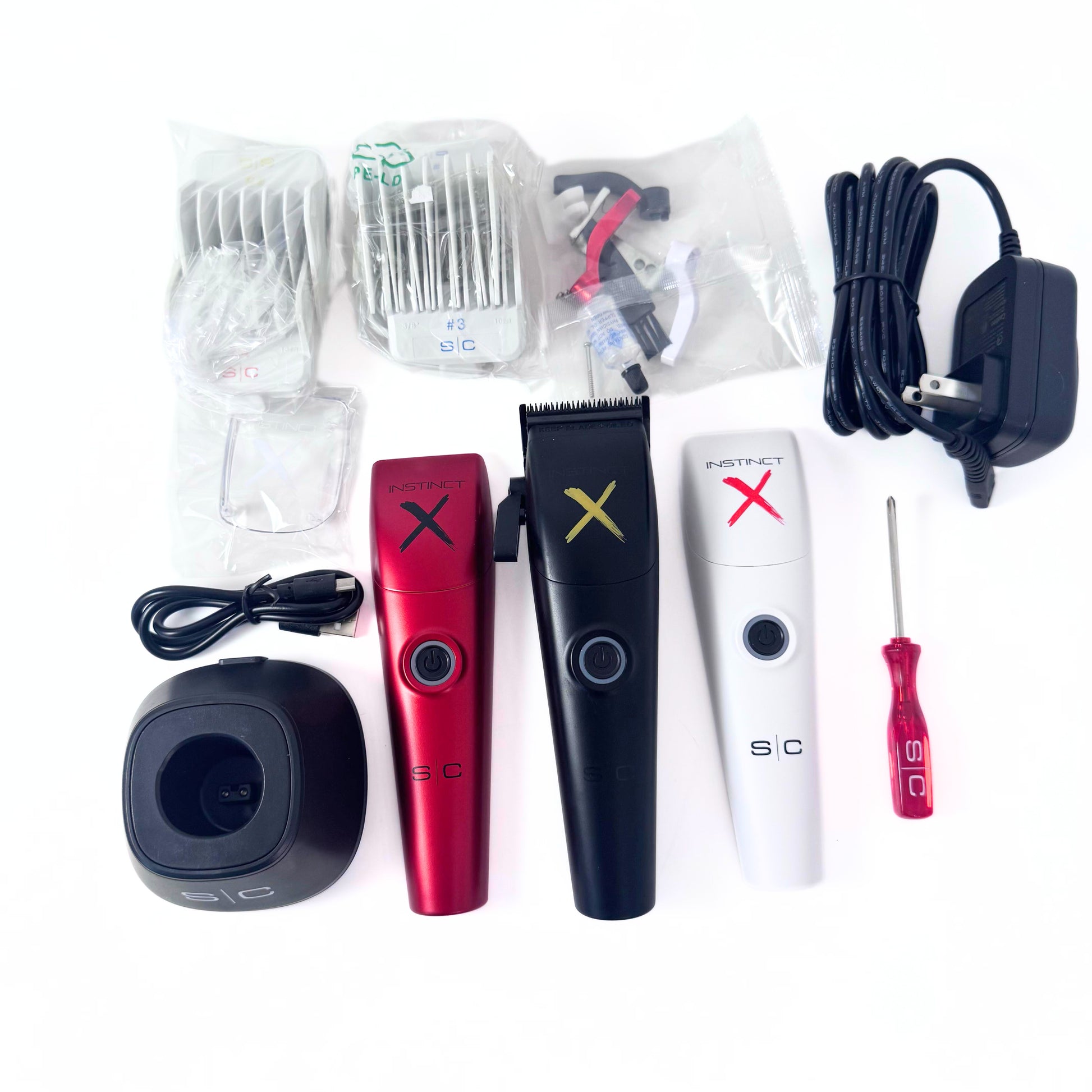 StyleCraft Instinct-X Professional Cordless Clipper SC608M with accessories