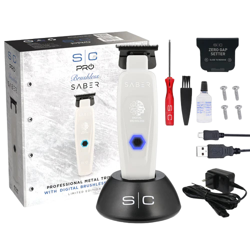 StyleCraft Saber II Cordless Trimmer – Limited Edition Matte White (SC421W)