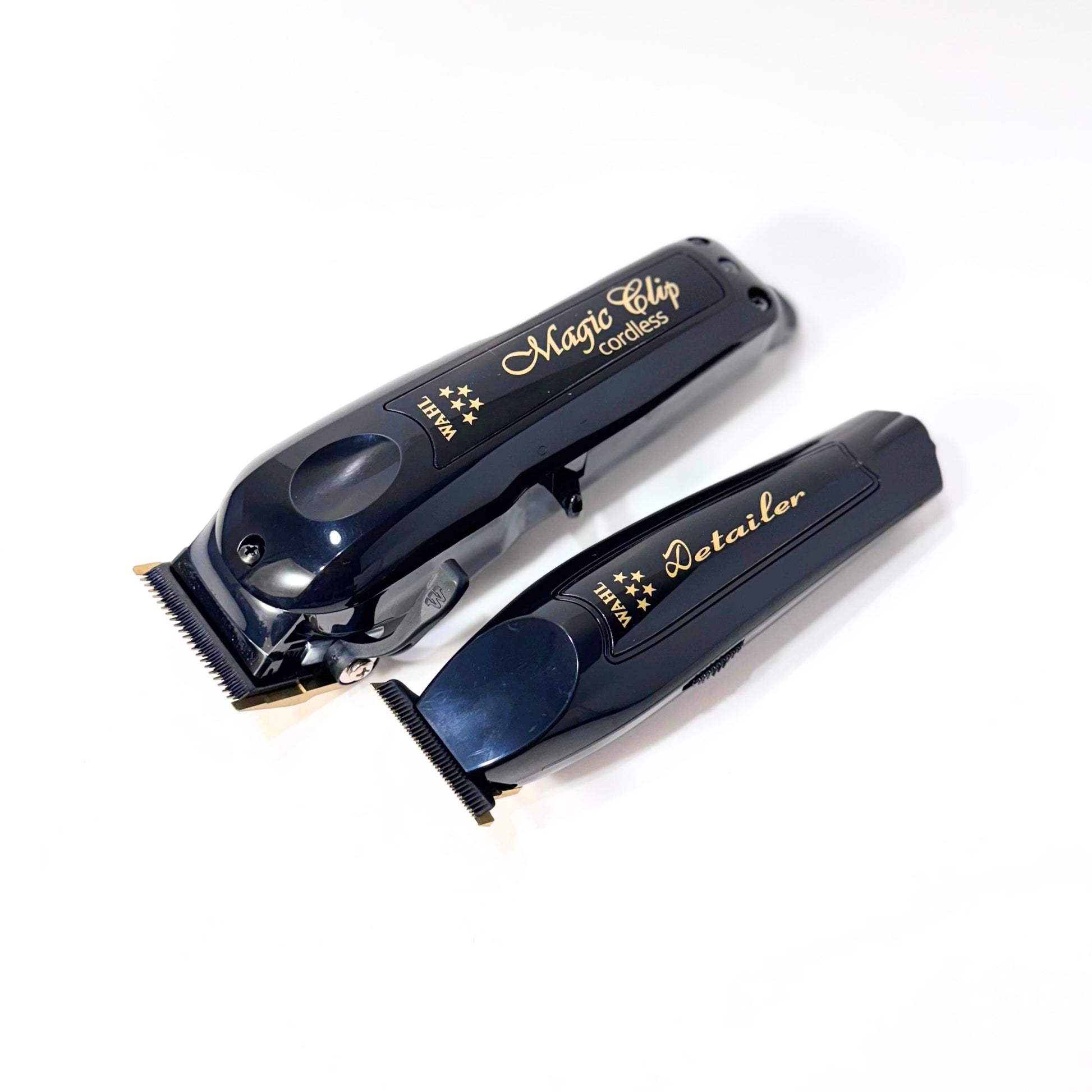 Wahl Cordless Barber Clipper and Trimmer combo Laying on angle