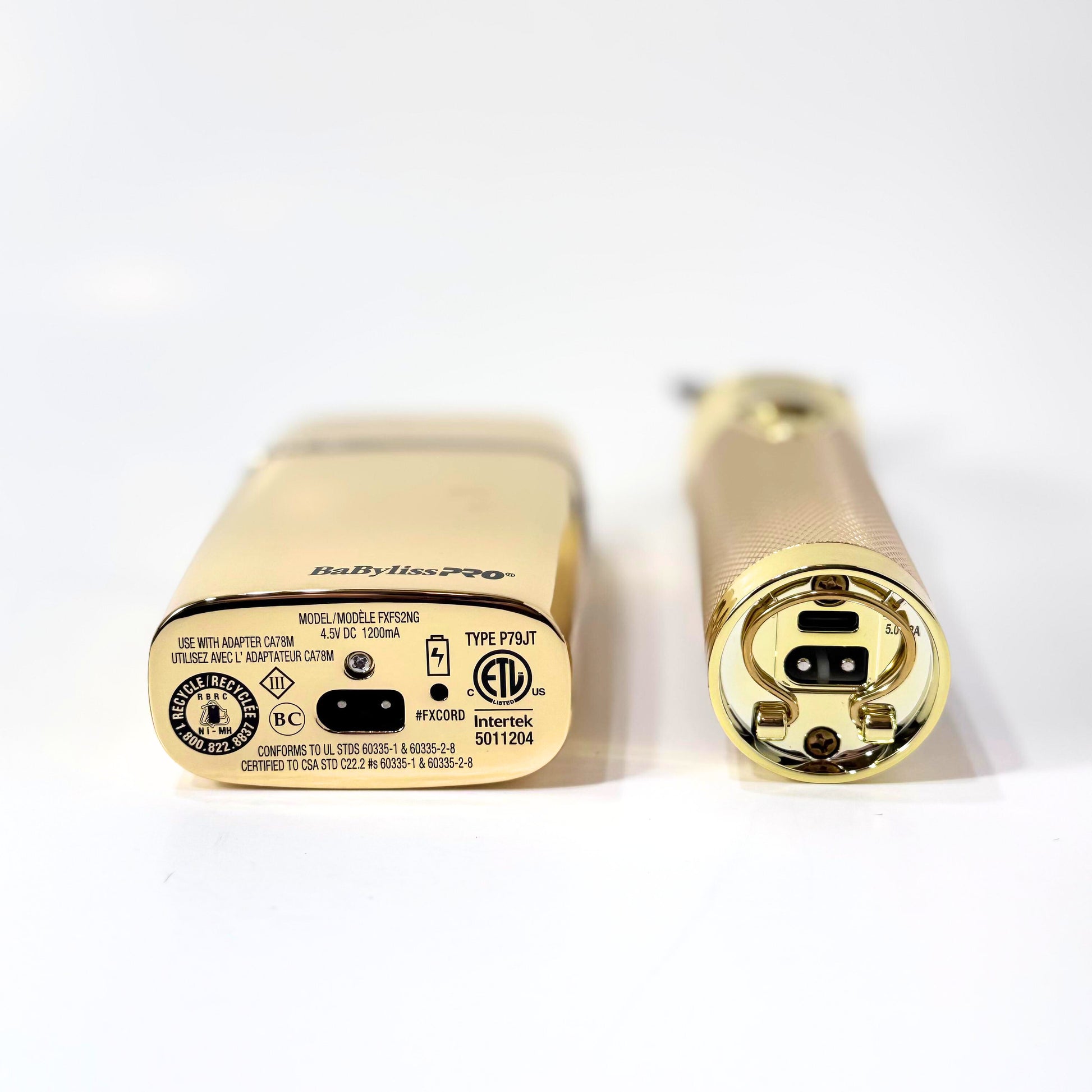 babylisspro goldfx trimmer and double foil shaver combo bottom angle