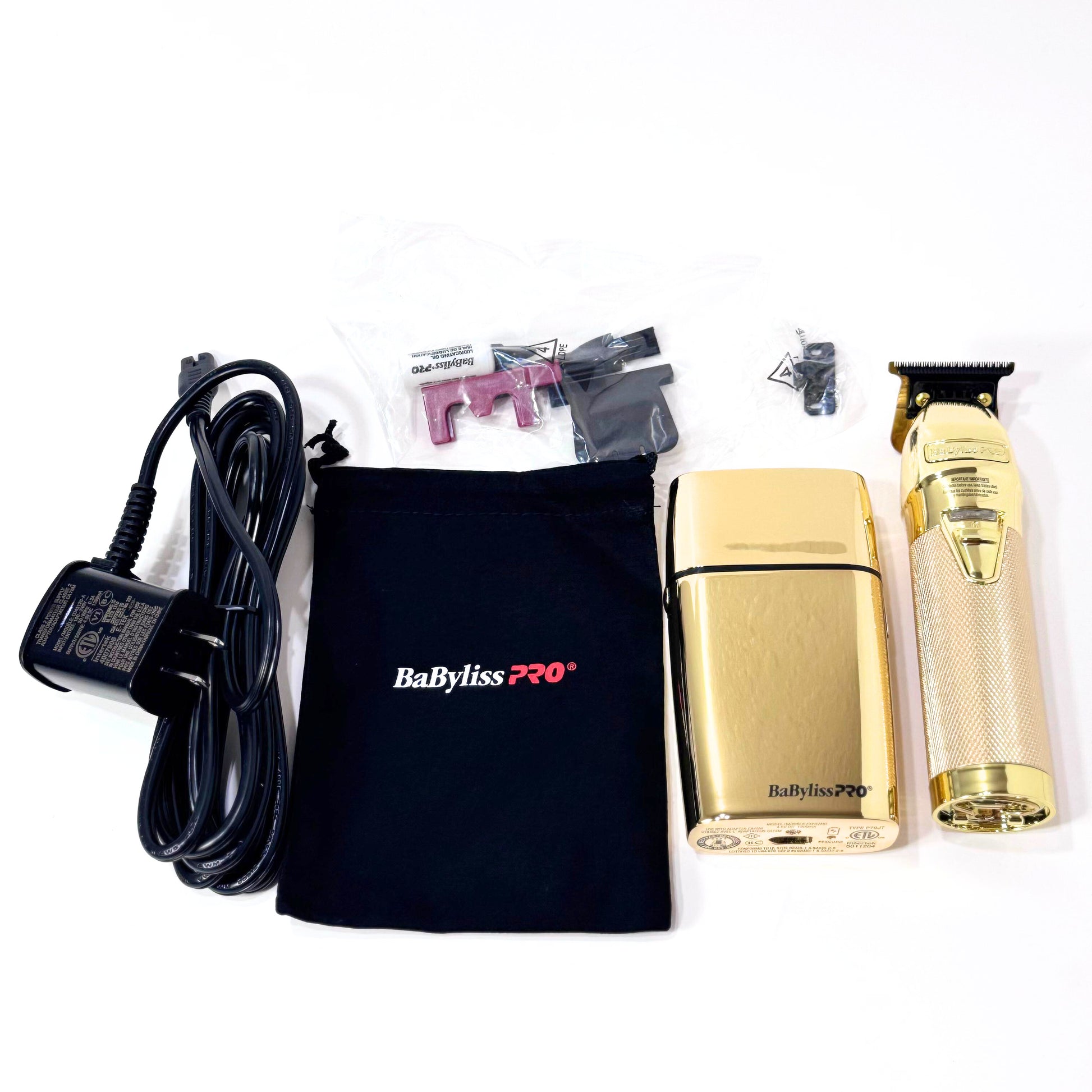 babylisspro goldfx trimmer and double foil shaver combo with accessories